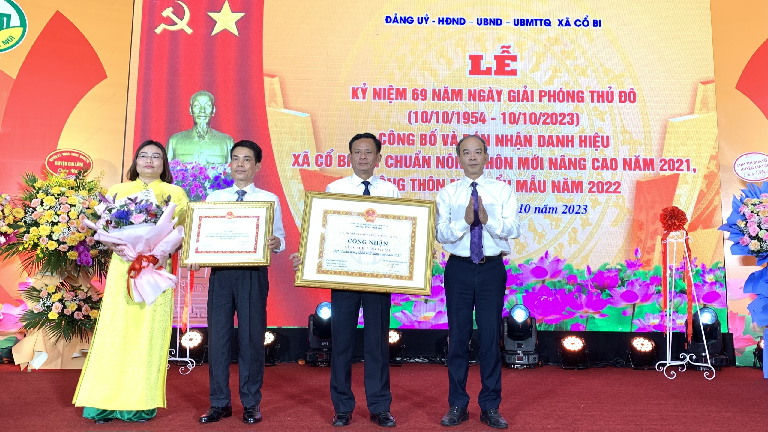 Xã Cổ Bi đón nhận danh hiệu “Xã đạt chuẩn nông thôn mới nâng cao” và “Nông thôn mới kiểu mẫu” - ảnh 3