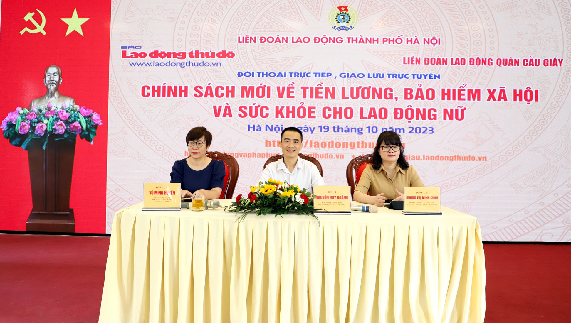 Đối thoại, giải đáp chính sách mới về tiền lương, bảo hiểm xã hội và sức khoẻ cho lao động nữ - ảnh 2