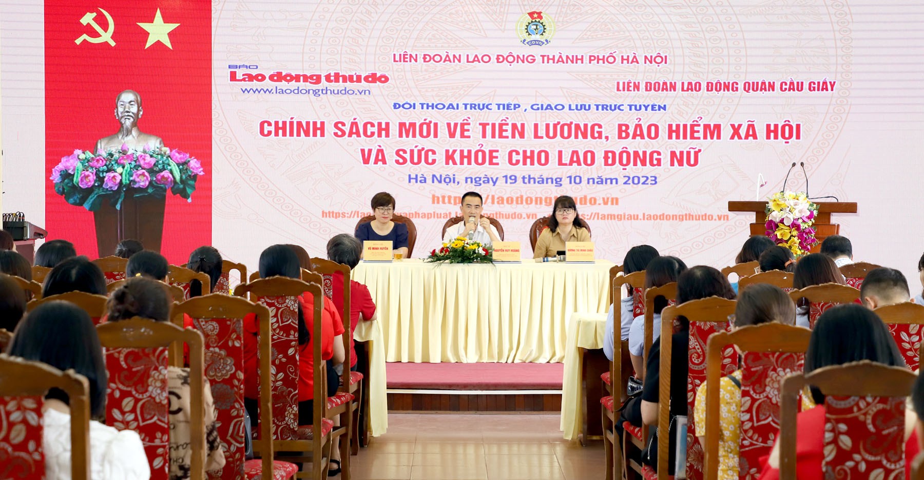 Đối thoại, giải đáp chính sách mới về tiền lương, bảo hiểm xã hội và sức khoẻ cho lao động nữ - ảnh 6