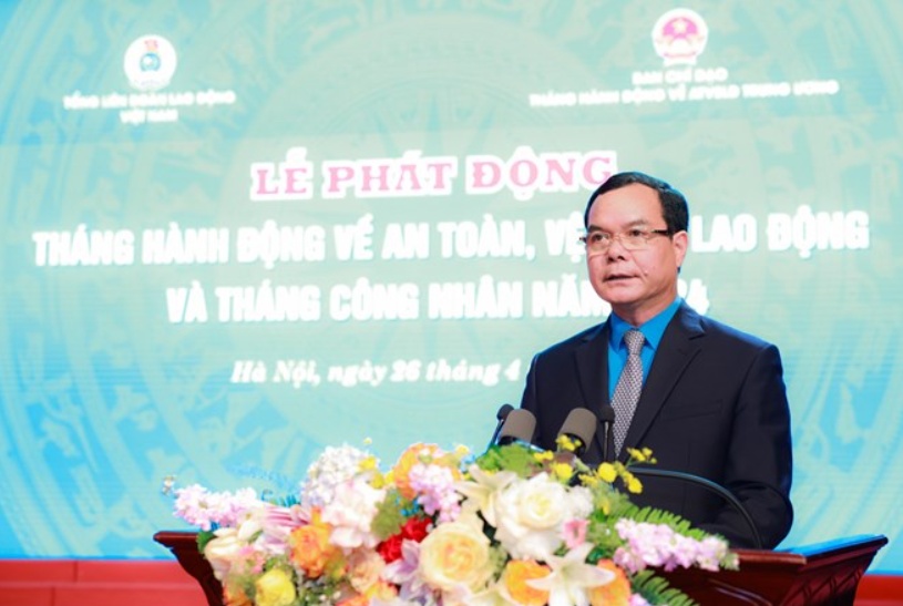 Phát động Tháng hành động về ATVSLĐ và Tháng Công nhân năm 2024 - ảnh 1