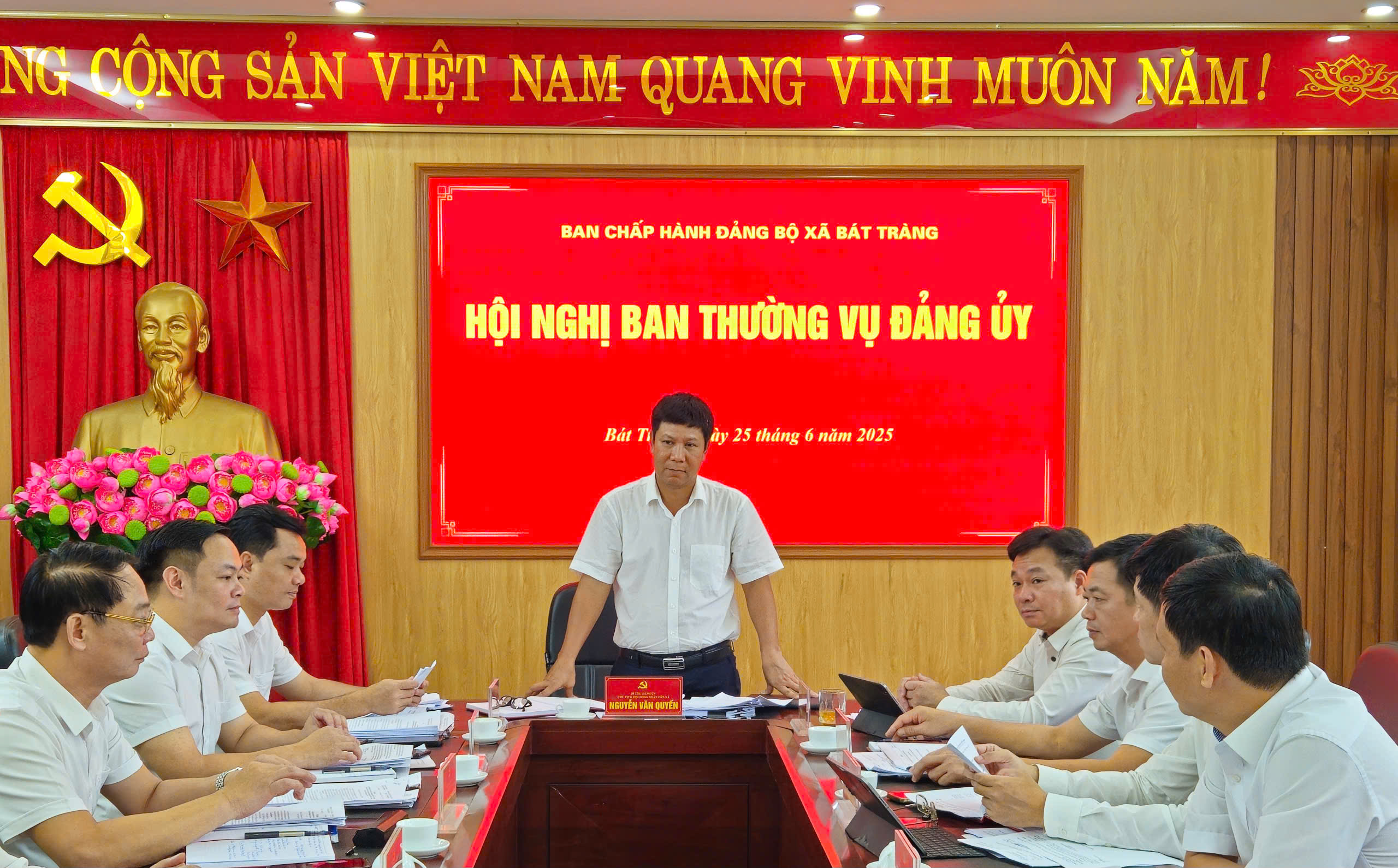 Hội nghị Ban Thường vụ, Ban Chấp hành Đảng bộ xã Bát Tràng mới vận hành thử nghiệm - ảnh 9