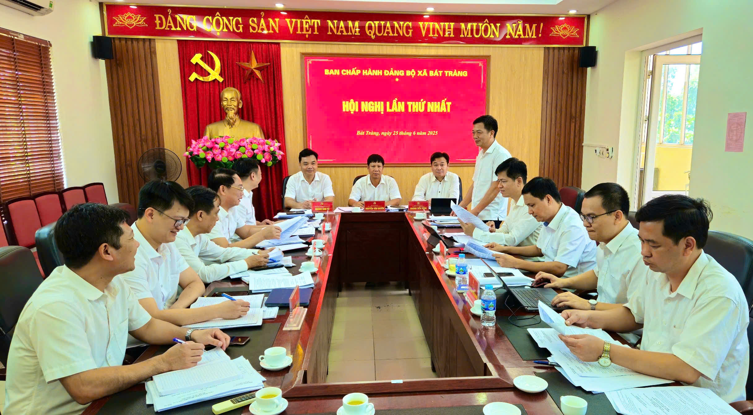 Hội nghị Ban Thường vụ, Ban Chấp hành Đảng bộ xã Bát Tràng mới vận hành thử nghiệm - ảnh 8