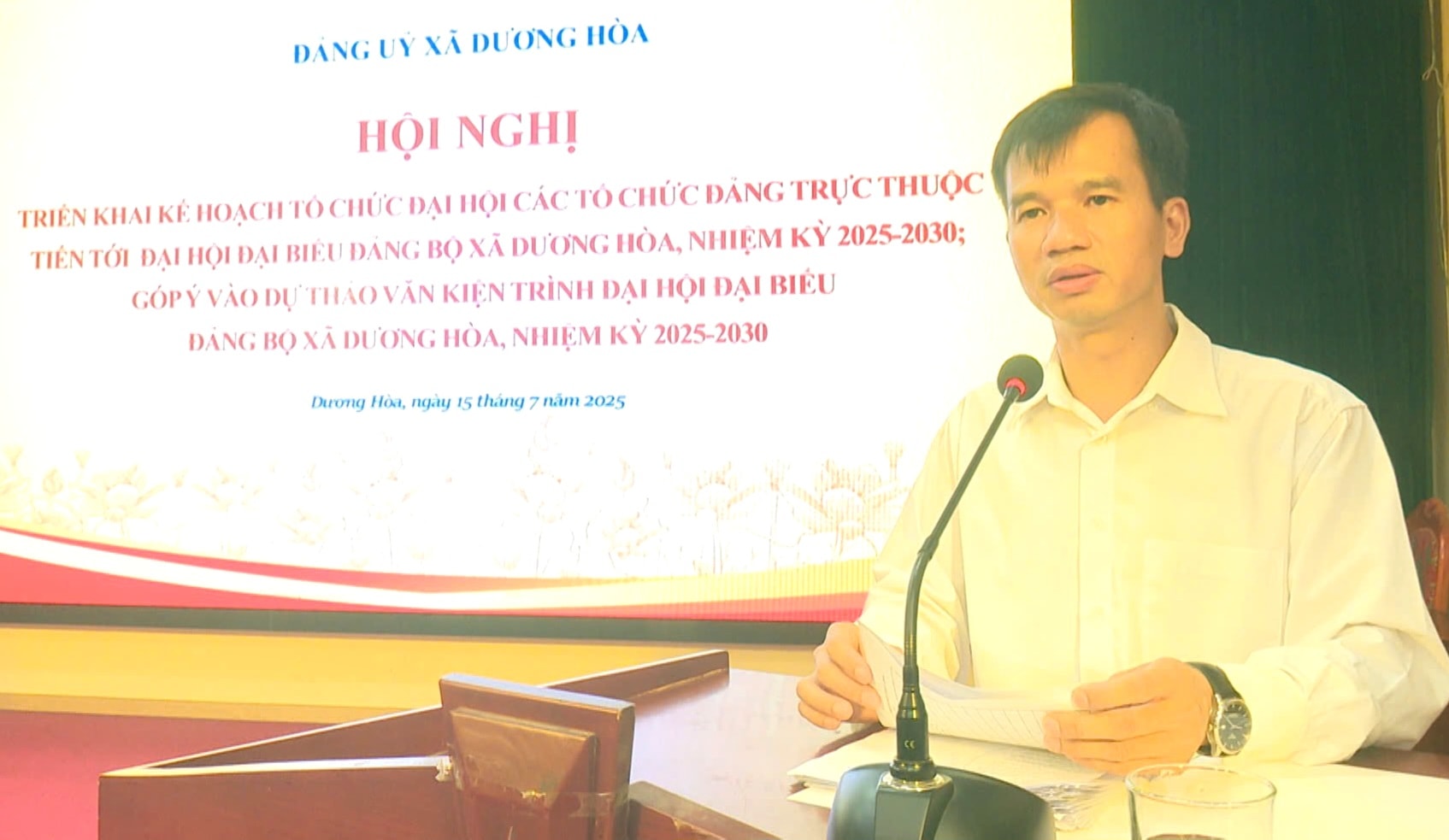 Xã Dương Hoà chuẩn bị kế hoạch tổ chức Đại hội Đảng bộ lần thứ nhất - ảnh 1