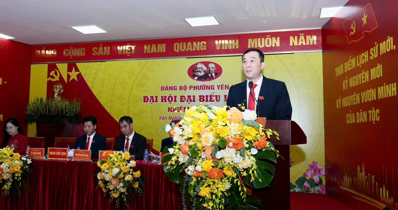 Đại hội Đại biểu Đảng bộ phường Yên Nghĩa lần thứ I diễn ra ngày làm việc thứ nhất - ảnh 4