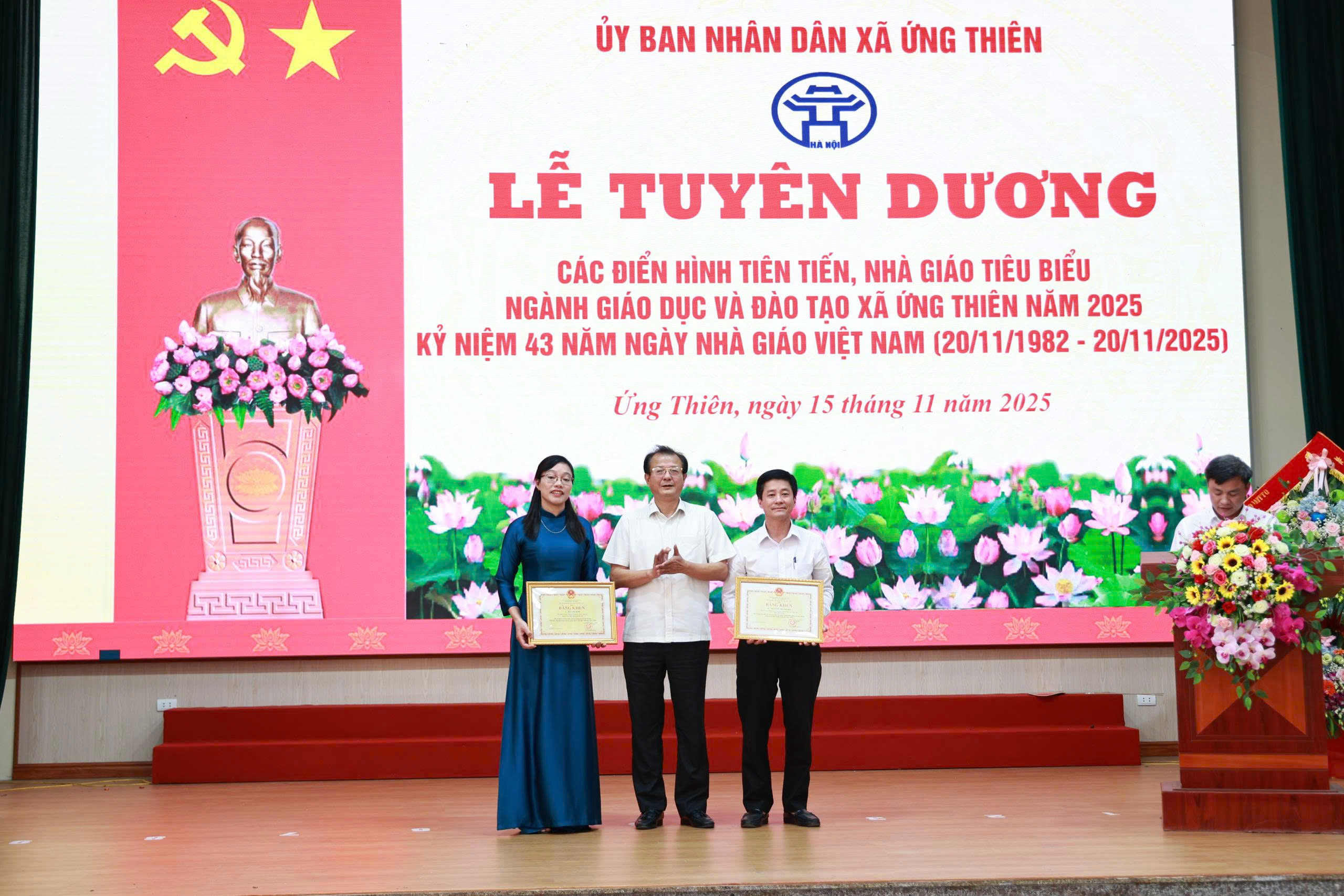Xã Ứng Thiên tôn vinh nhà giáo tiêu biểu và các điển hình trong phong trào thi đua dạy tốt - học tốt - ảnh 3