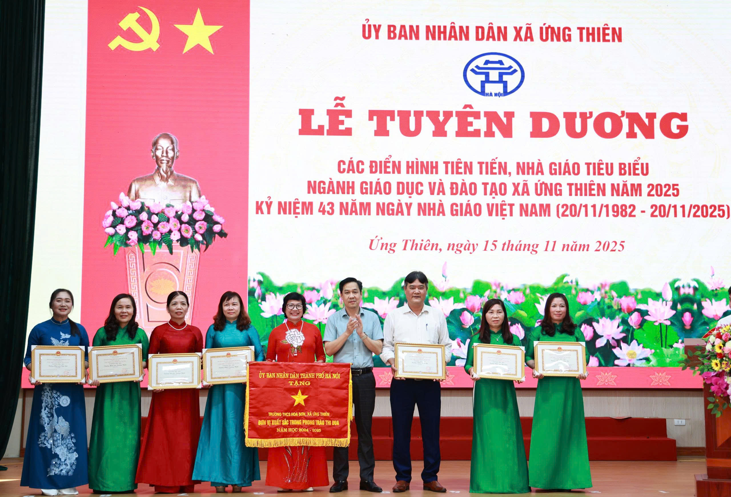 Xã Ứng Thiên tôn vinh nhà giáo tiêu biểu và các điển hình trong phong trào thi đua dạy tốt - học tốt - ảnh 4
