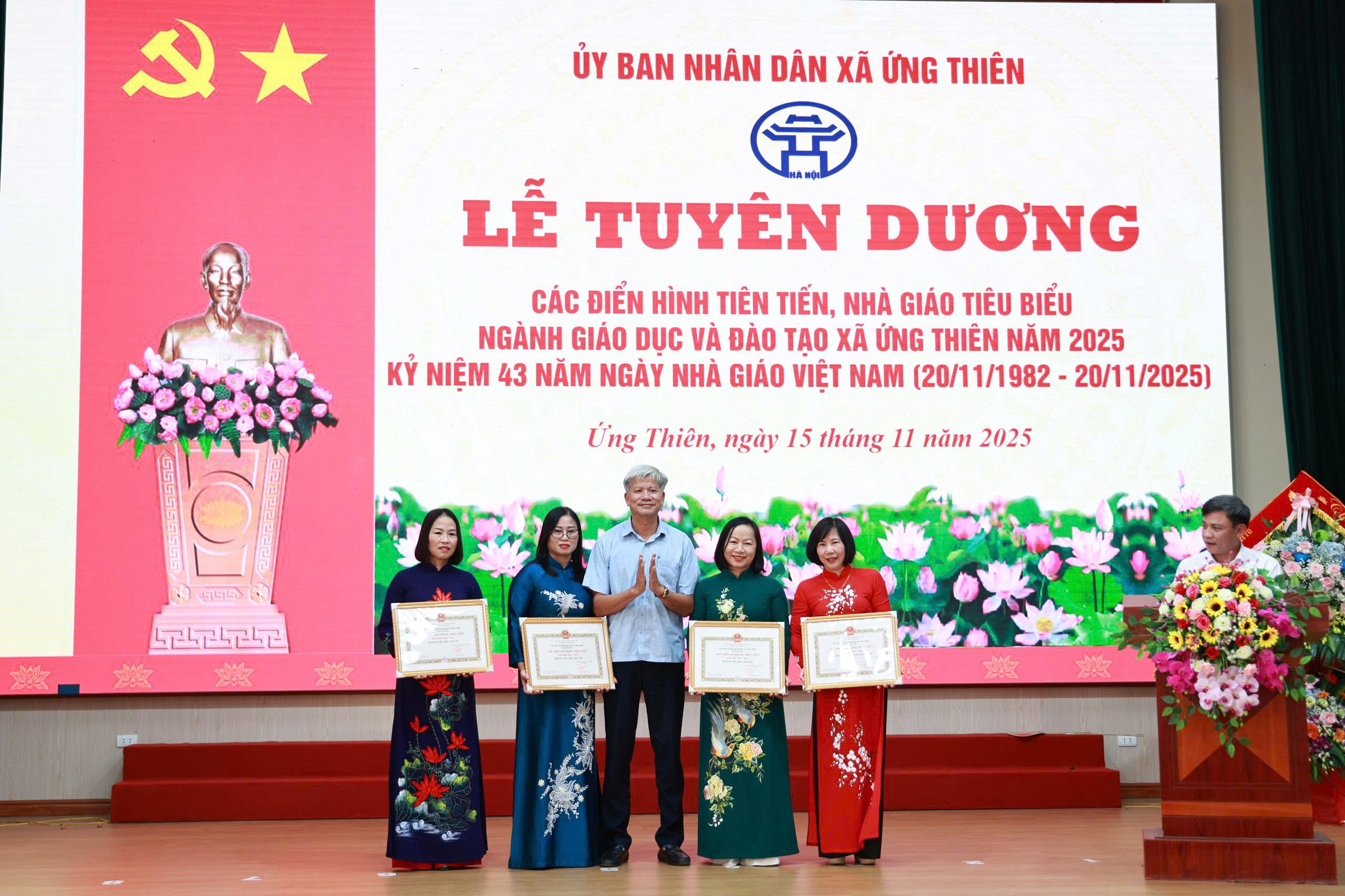 Xã Ứng Thiên tôn vinh nhà giáo tiêu biểu và các điển hình trong phong trào thi đua dạy tốt - học tốt - ảnh 5