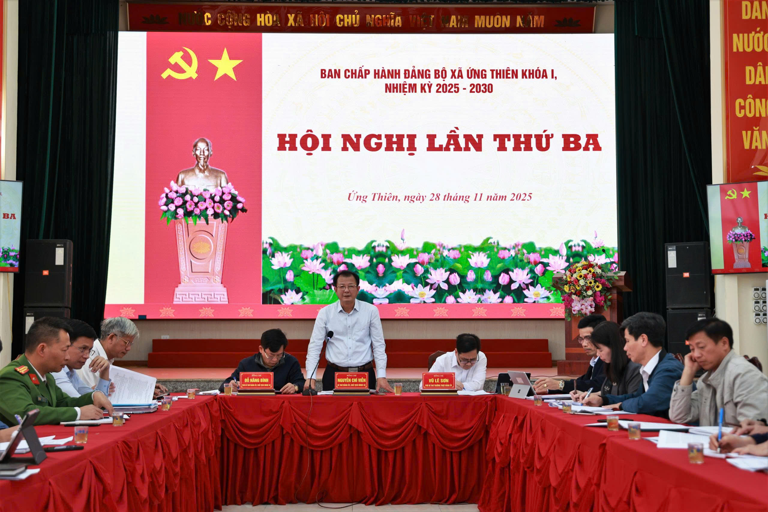 Đảng ủy xã Ứng Thiên triển khai nhiệm vụ trọng tâm giai đoạn 2025-2030 - ảnh 1