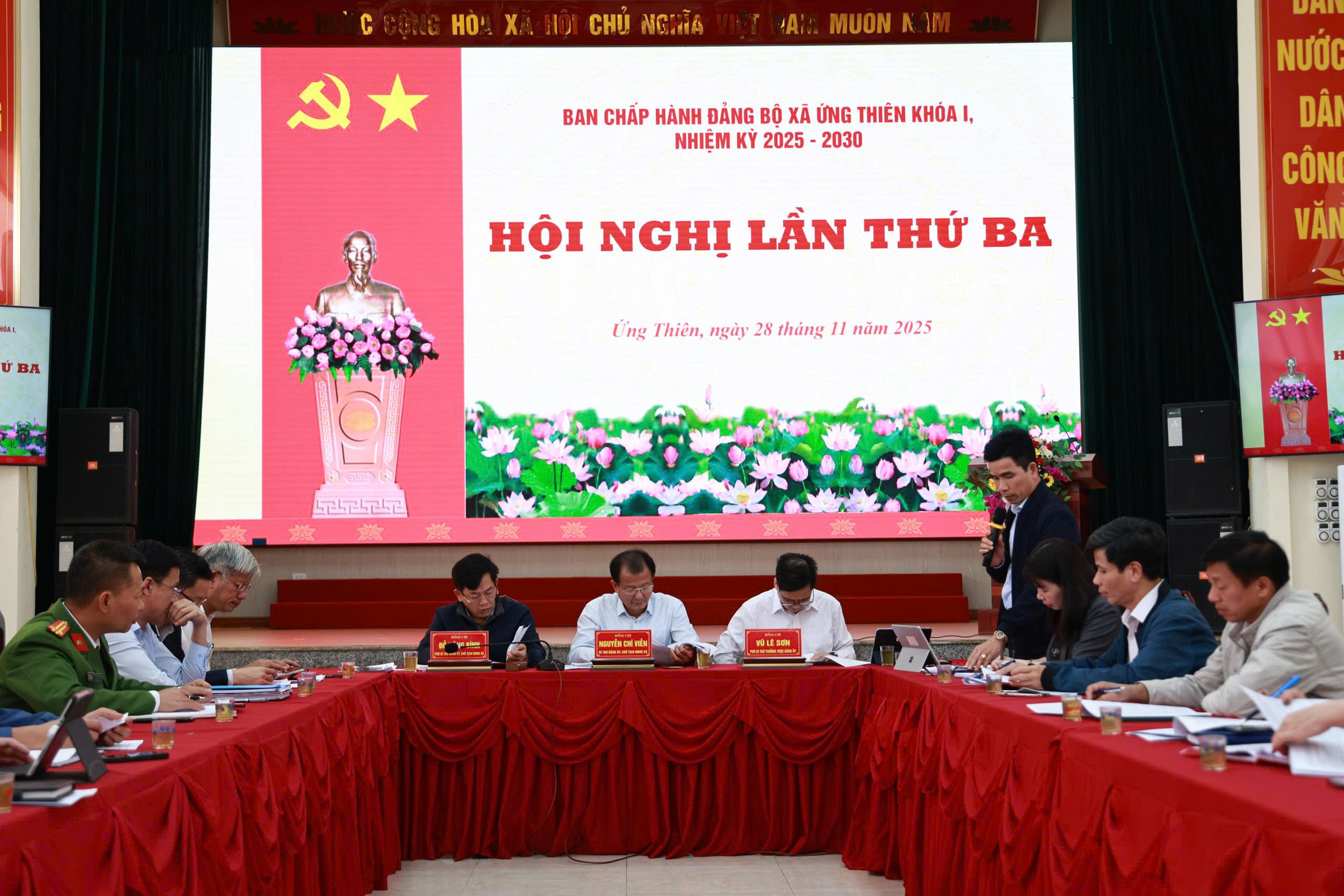 Đảng ủy xã Ứng Thiên triển khai nhiệm vụ trọng tâm giai đoạn 2025-2030 - ảnh 3