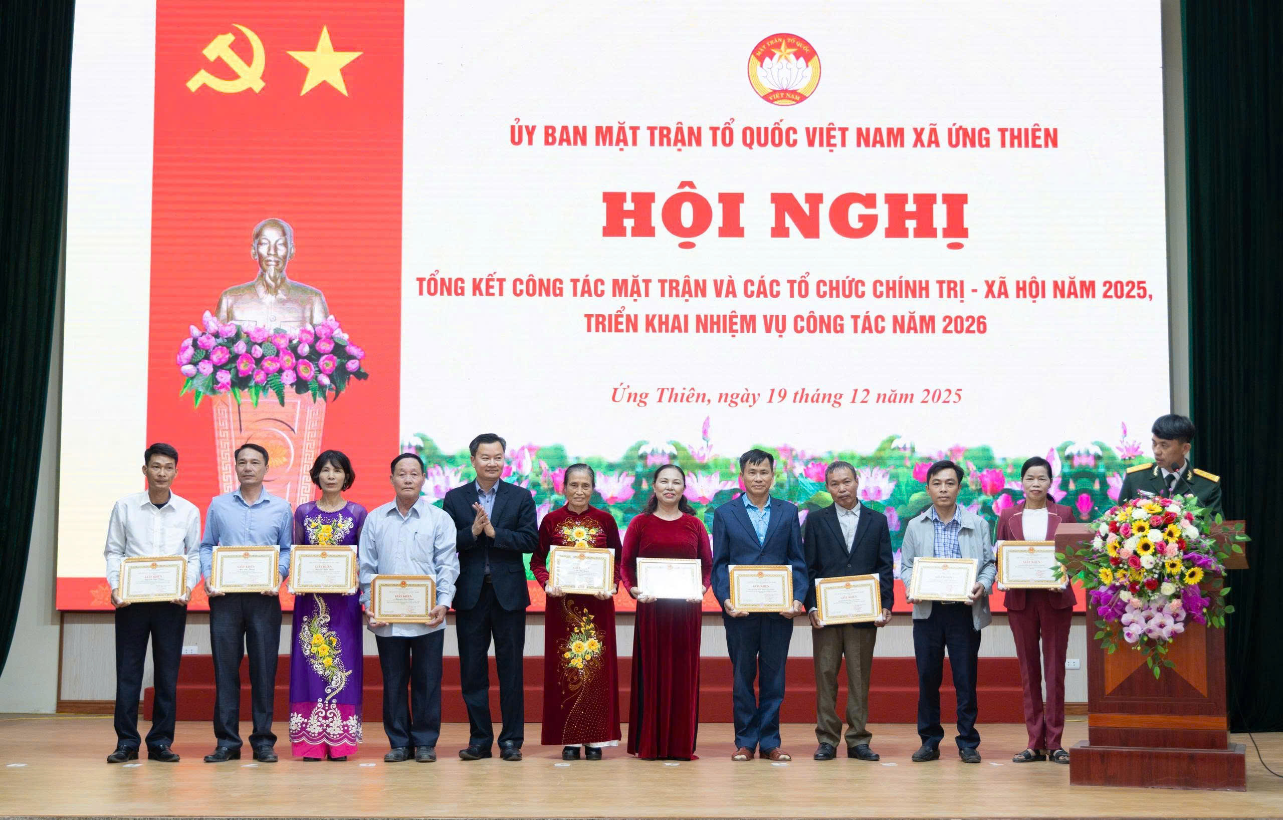 Phát huy sức mạnh đại đoàn kết, MTTQ xã Ứng Thiên hoàn thành toàn diện nhiệm vụ năm 2025 - ảnh 5