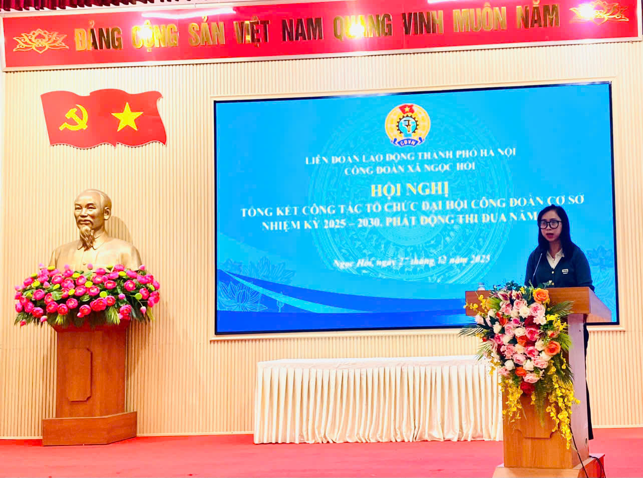 Công đoàn xã Ngọc Hồi tổ chức thành công Đại hội Công đoàn cơ sở nhiệm kỳ 2025 - 2030 - ảnh 4