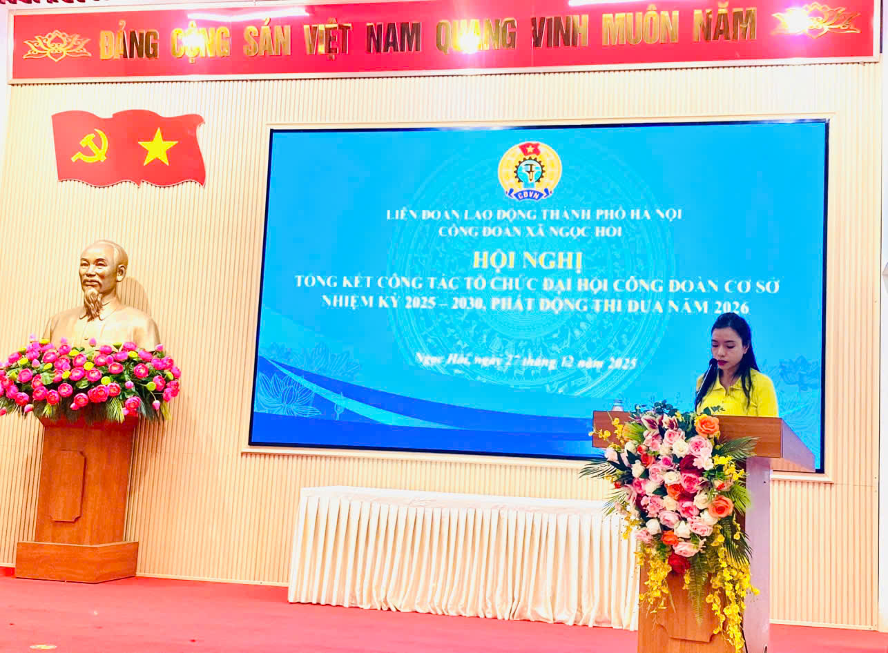 Công đoàn xã Ngọc Hồi tổ chức thành công Đại hội Công đoàn cơ sở nhiệm kỳ 2025 - 2030 - ảnh 3