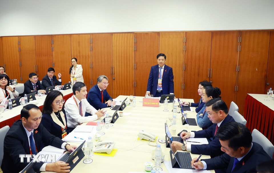 Đại hội XIV của Đảng: Đại biểu làm việc tại Đoàn, thảo luận các văn kiện Đại hội - ảnh 8