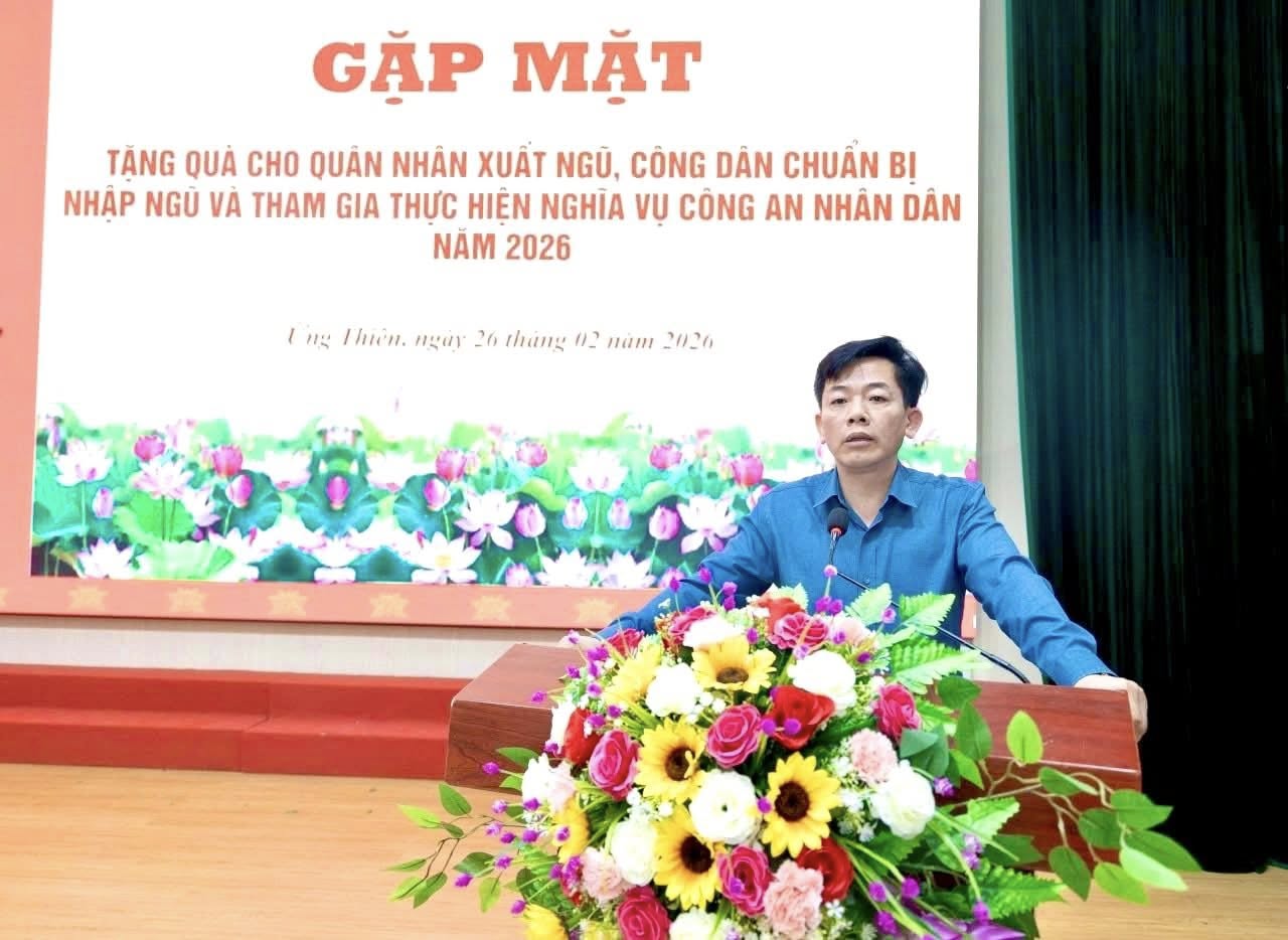 Ứng Thiên gặp mặt, tặng quà tân binh nhập ngũ và quân nhân xuất ngũ năm 2026 - ảnh 3