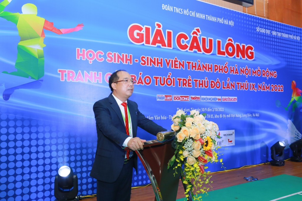 Khai mạc Giải Cầu lông HS-SV TP Hà Nội mở rộng tranh Cúp báo Tuổi trẻ Thủ đô lần thứ IX năm 2022 - ảnh 3