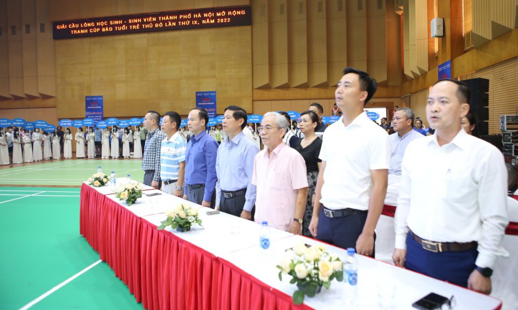 Khai mạc Giải Cầu lông HS-SV TP Hà Nội mở rộng tranh Cúp báo Tuổi trẻ Thủ đô lần thứ IX năm 2022 - ảnh 1