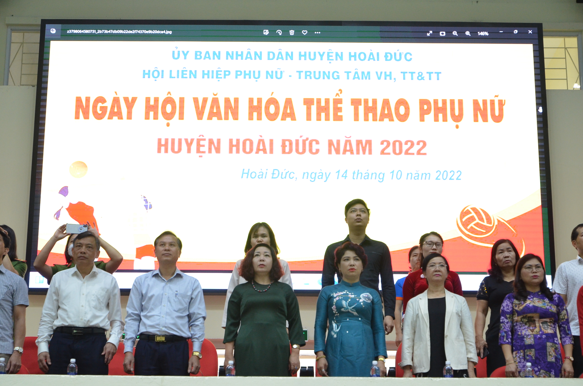 Huyện Hoài Đức (Hà Nội): Sôi động Ngày hội văn hóa, thể thao phụ nữ năm 2022 - ảnh 1
