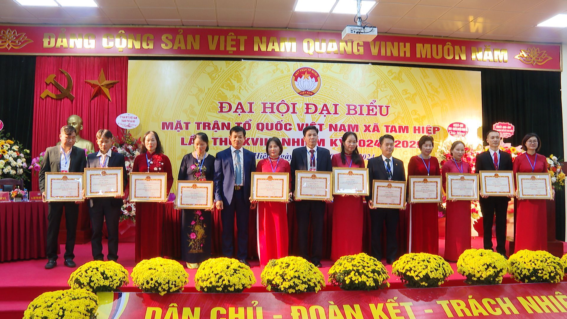 Uỷ ban Mặt trận Tổ Quốc Việt Nam xã Tam Hiệp tổ chức thành công đại hội lần thứ XVIII, nhiệm kỳ 2024 - 2029 - ảnh 1