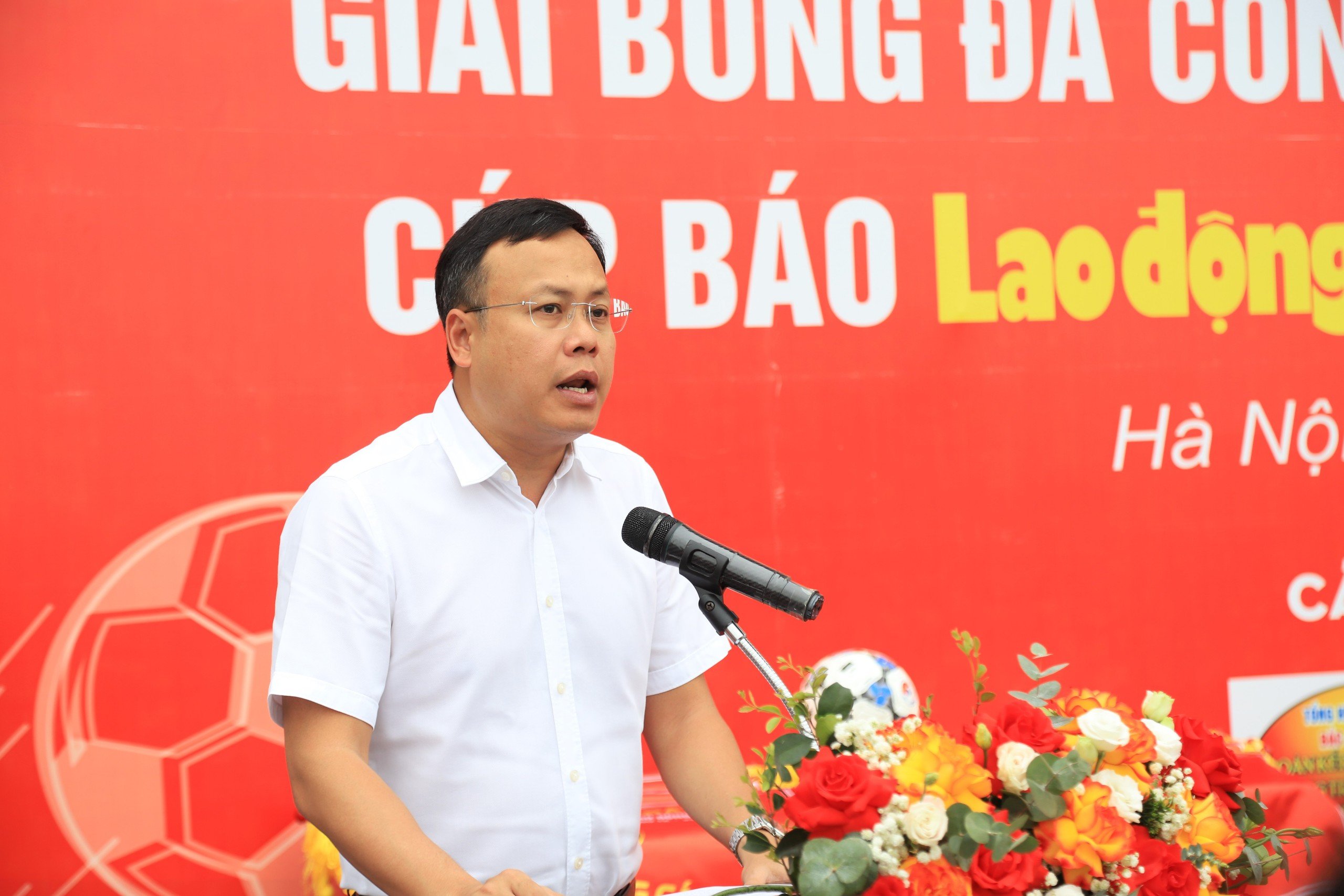 Khai mạc Giải bóng đá công nhân, viên chức, lao động Cúp Báo Lao động Thủ đô lần thứ IX - 2024 - ảnh 1