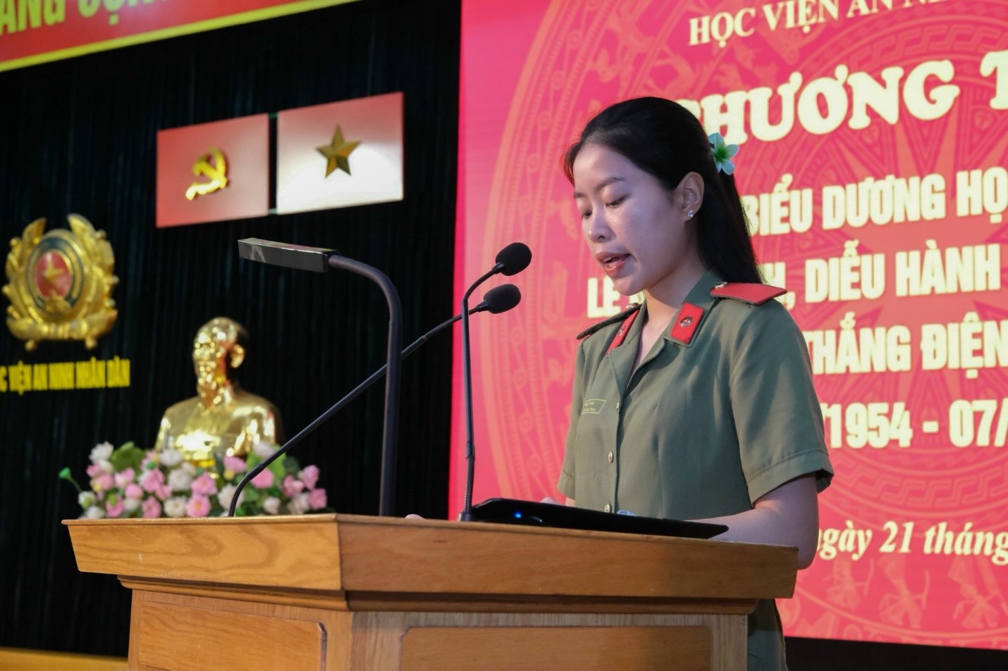 Gặp mặt, biểu dương cán bộ và học viên tham gia lễ diễu binh diễu hành kỷ niệm 70 năm chiến thắng Điện Biên Phủ - ảnh 11