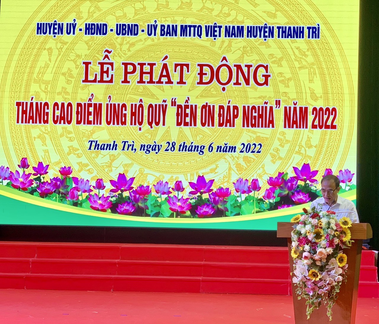 Thanh Trì: Phát động tháng cao điểm ủng hộ quỹ “Đền ơn đáp nghĩa” năm 2022 - ảnh 1