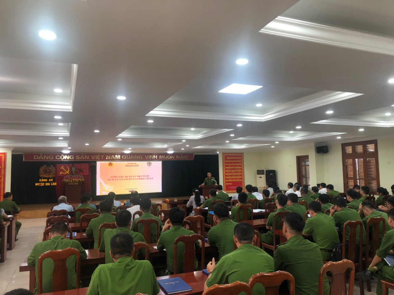 Gia Lâm: Tổ chức hội nghị tập huấn phòng cháy chữa cho công an cấp xã - ảnh 1