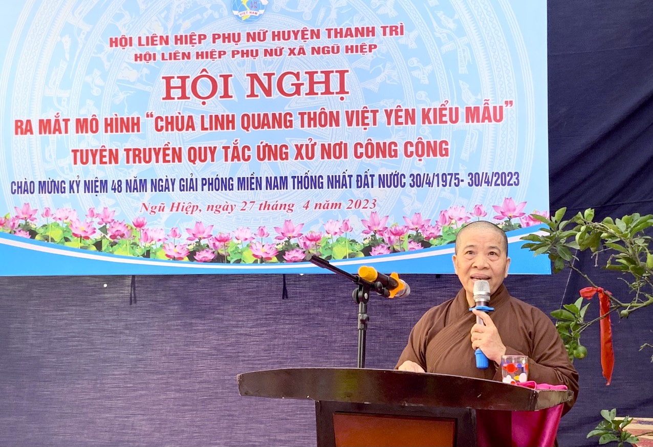 Hội LHPN xã Ngũ Hiệp, huyện Thanh Trì: Ra mắt mô hình chùa Linh Quang, thôn Việt Yên kiểu mẫu - ảnh 2