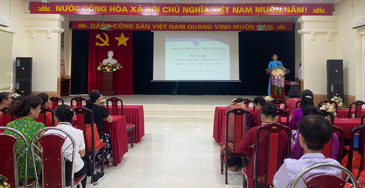 Hội LHPN huyện Thanh Trì: Tuyên truyền chính sách BHXH tự nguyện - BHYT hộ gia đình - ảnh 1
