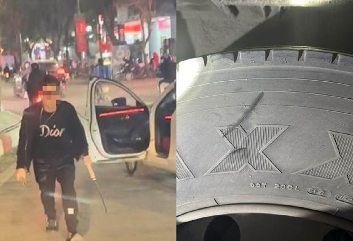 Khởi tố đối tượng chém nhiều nhát vào kính và lốp xe buýt - ảnh 1