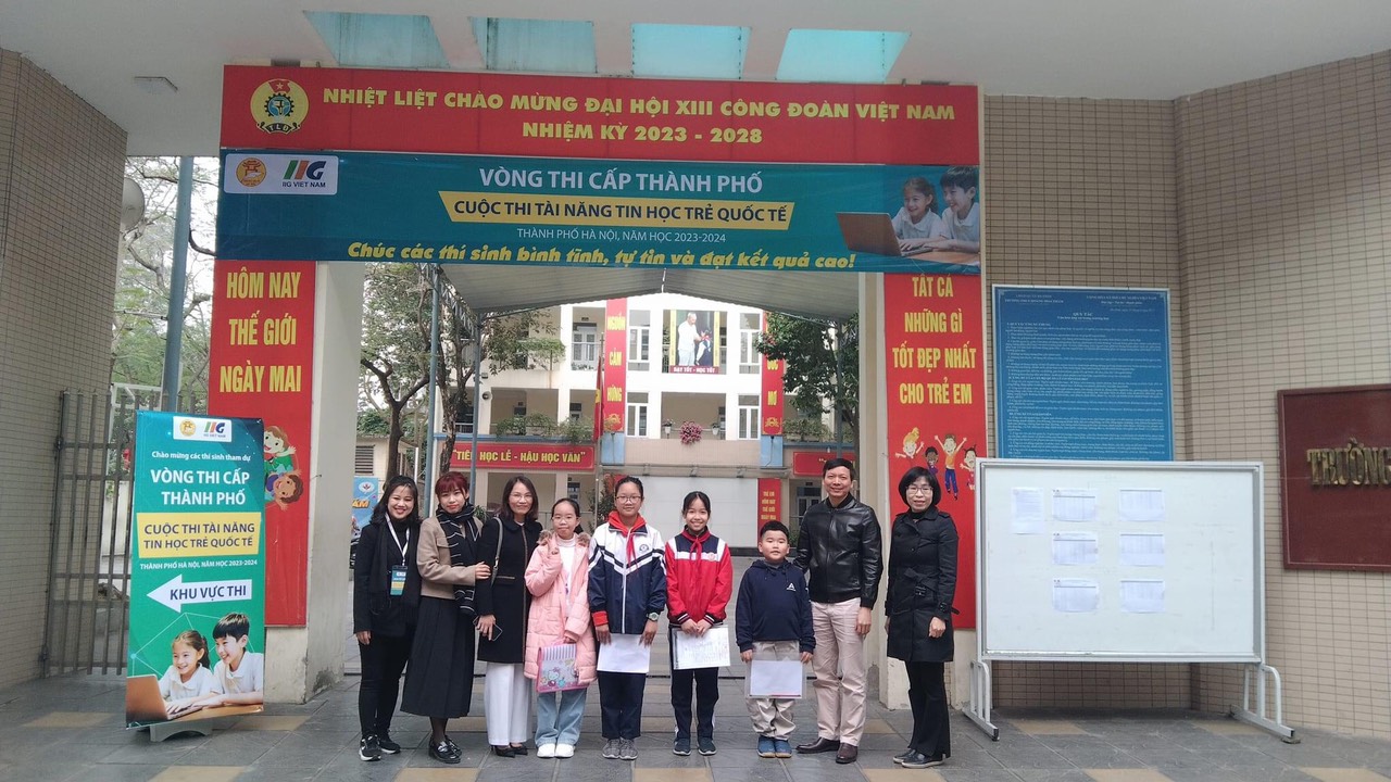 Quận Ba Đình: 19/20 thí sinh đạt giải trong Cuộc thi Tài năng Tin học trẻ quốc tế cấp Thành phố - ảnh 1