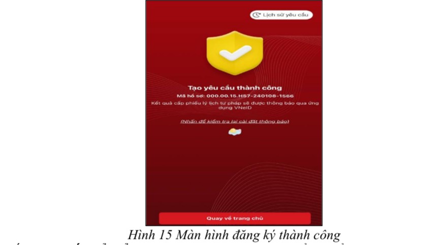Sở Tư pháp Hà Nội hướng dẫn người dân đăng ký cấp phiếu lý lịch tư pháp trên VNeID - ảnh 15