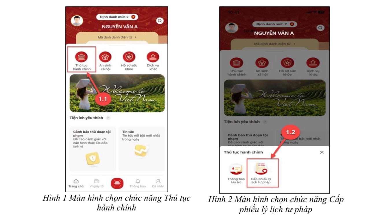 Sở Tư pháp Hà Nội hướng dẫn người dân đăng ký cấp phiếu lý lịch tư pháp trên VNeID - ảnh 1