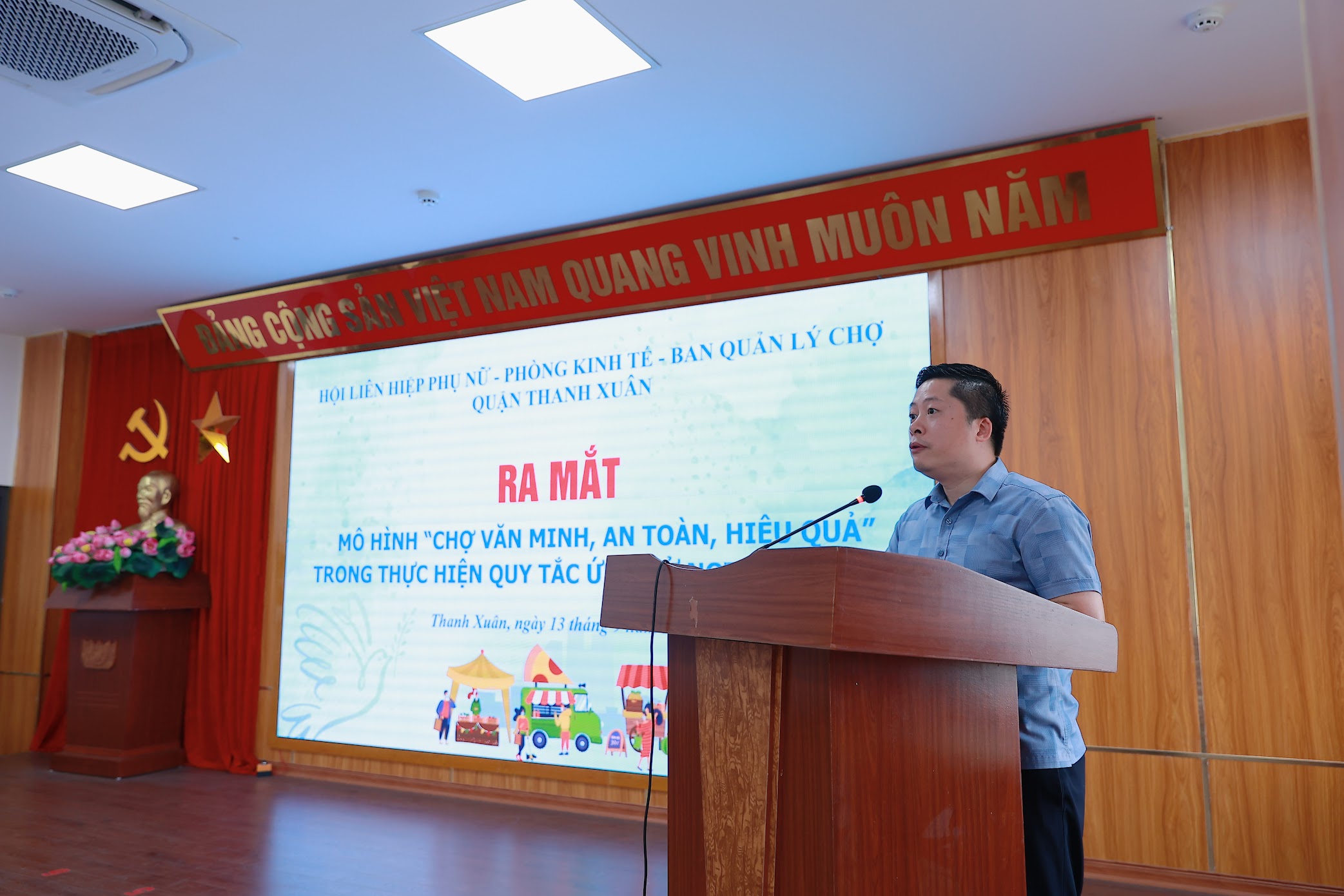 Quận Thanh Xuân: Ra mắt mô hình “Chợ văn minh, an toàn, hiệu quả” tại chợ Kim Giang - ảnh 2