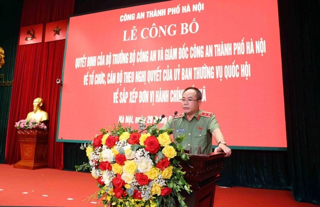 Công an thành phố Hà Nội công bố 126 Trưởng, Phó Công an phường, xã theo mô hình tổ chức mới - ảnh 1