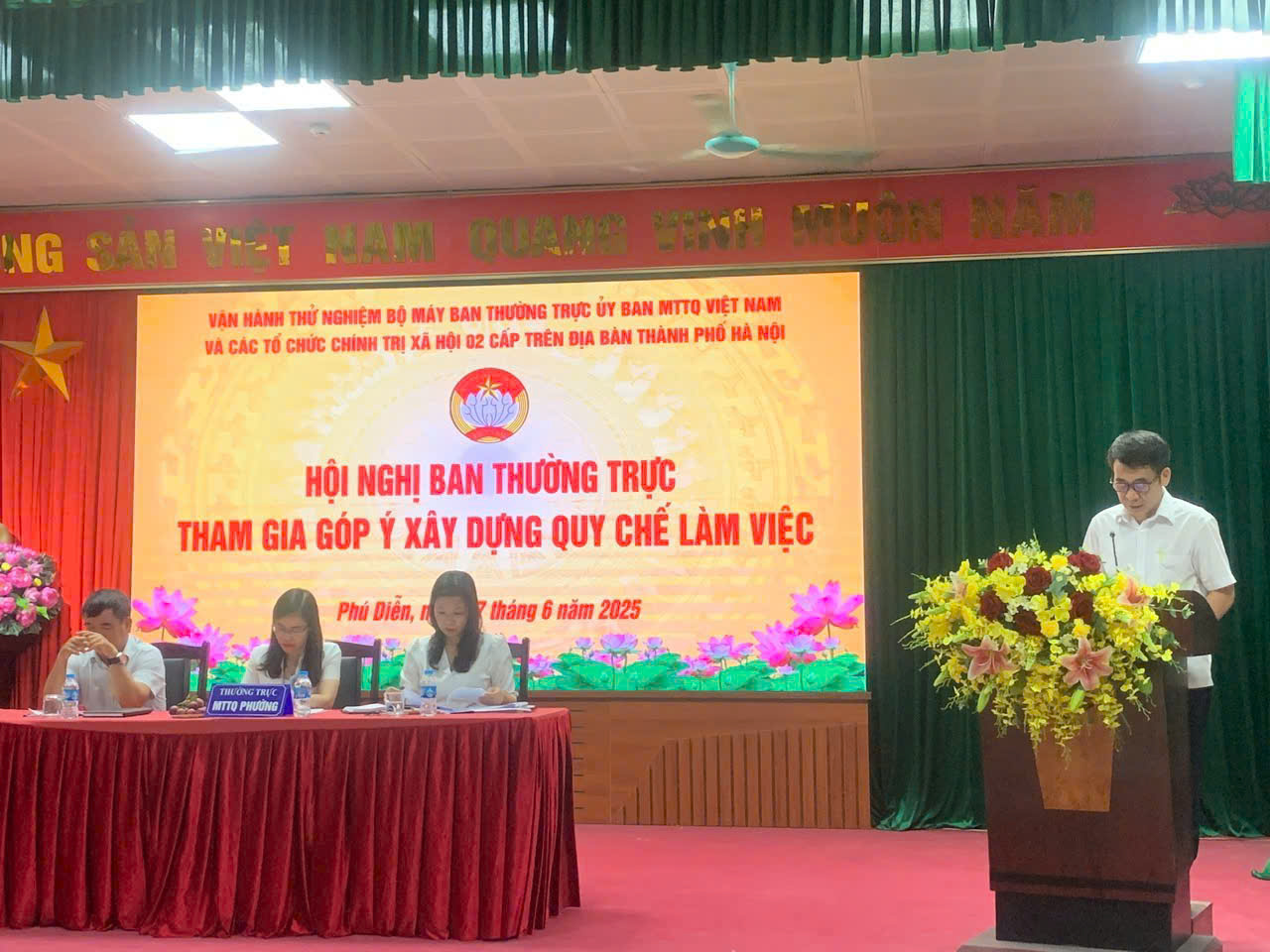 Vận hành thử nghiệm bộ máy Ban Thường trực Ủy ban MTTQ phường Phú Diễn (mới) - ảnh 3