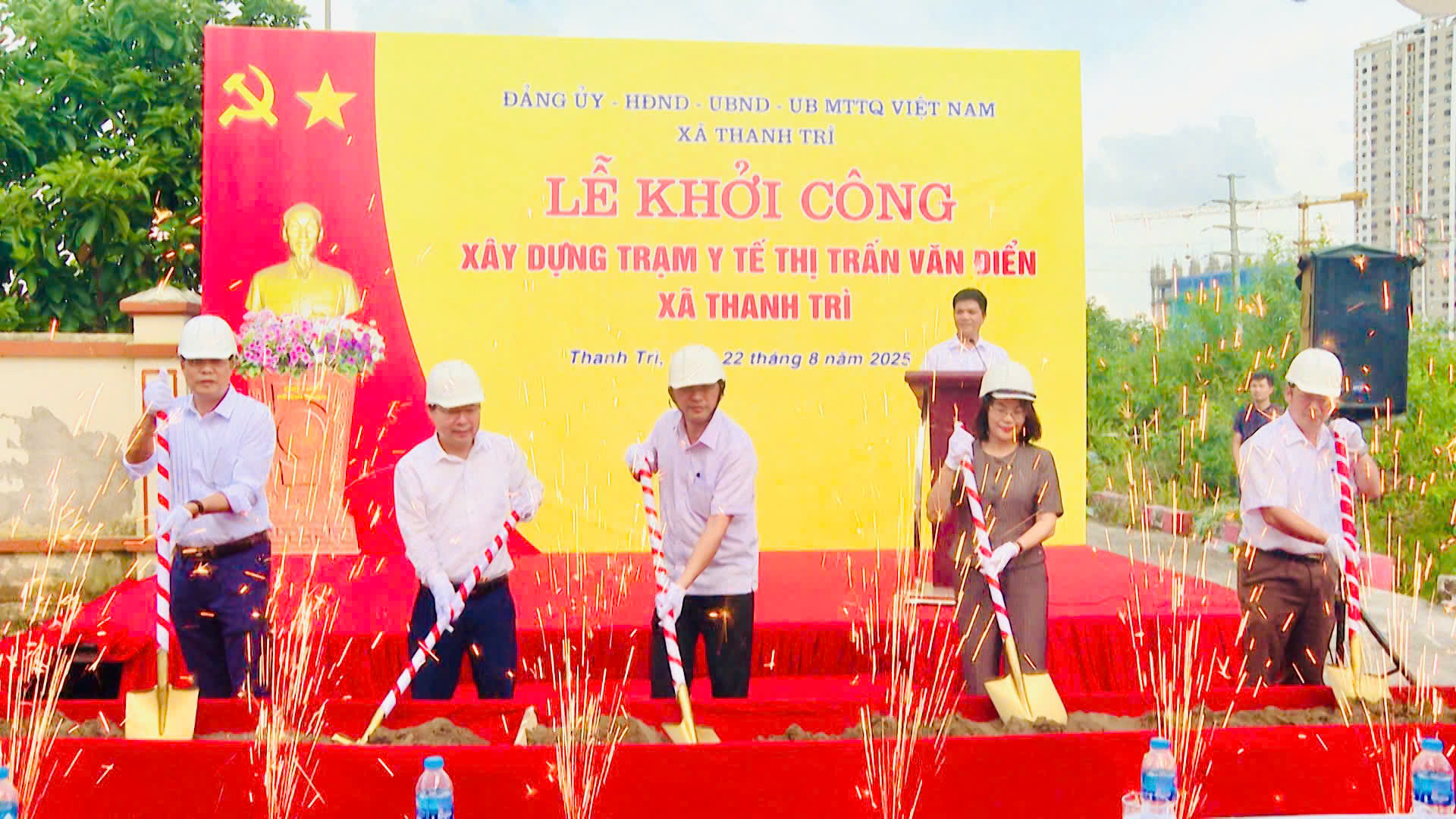 Xã Thanh Trì khởi công xây dựng Trạm Y tế thị trấn Văn Điển - ảnh 1