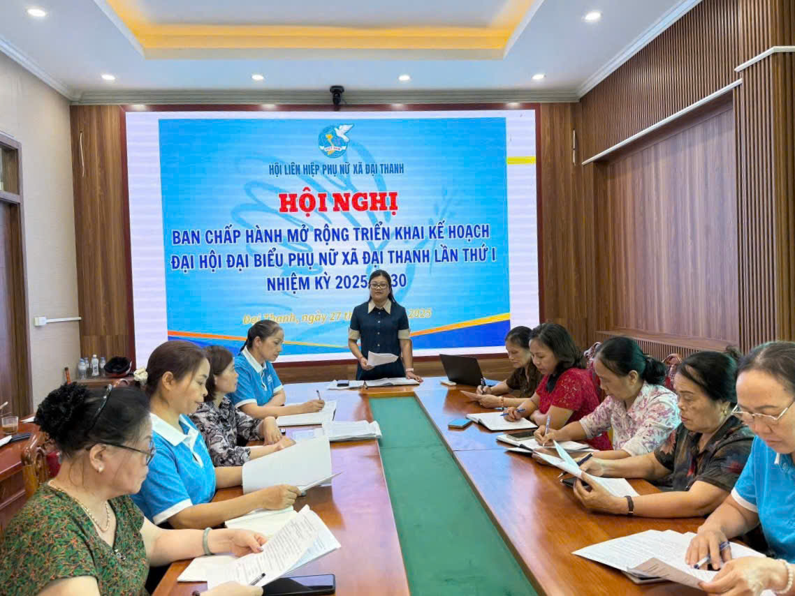 Hội LHPN xã Đại Thanh triển khai kế hoạch tổ chức Đại hội đại biểu lần thứ I, nhiệm kỳ 2025 – 2030 - ảnh 1