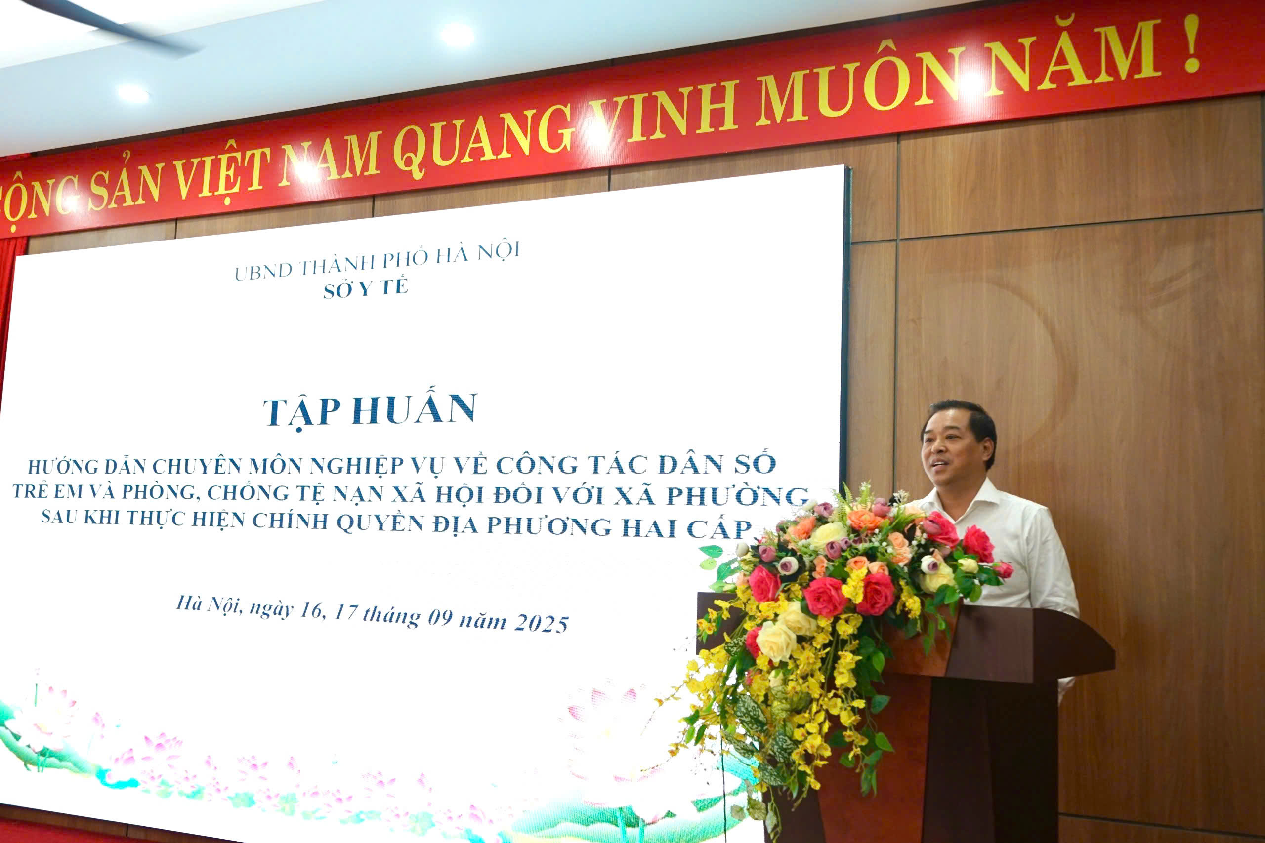 Hà Nội tập huấn cho 126 xã phường về lĩnh vực dân số, trẻ em và phòng chống tệ nạn xã hội - ảnh 2
