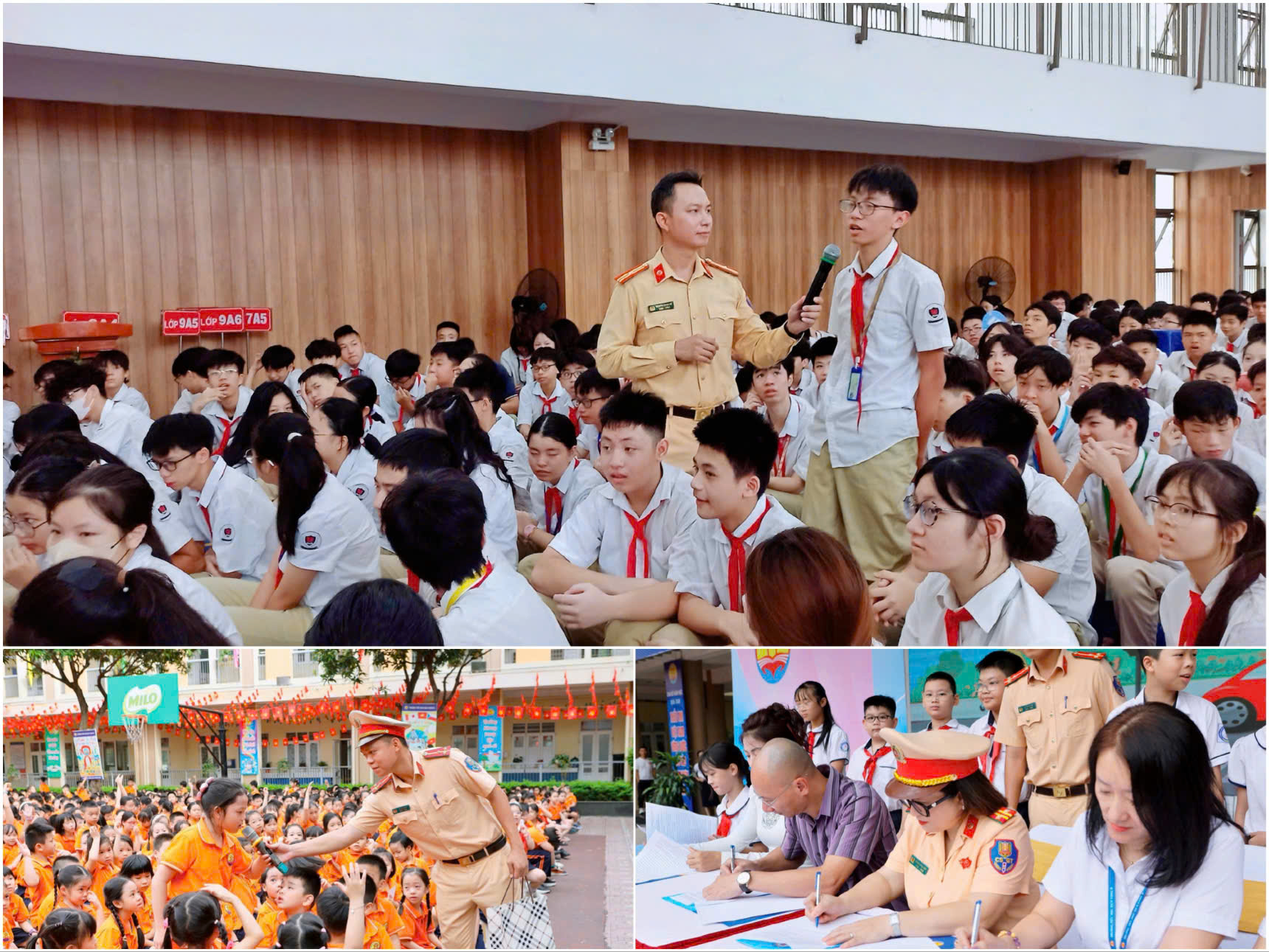 Hà Nội: Phát động tháng an toàn giao thông và ký cam kết chấp hành tại nhiều trường học - ảnh 2