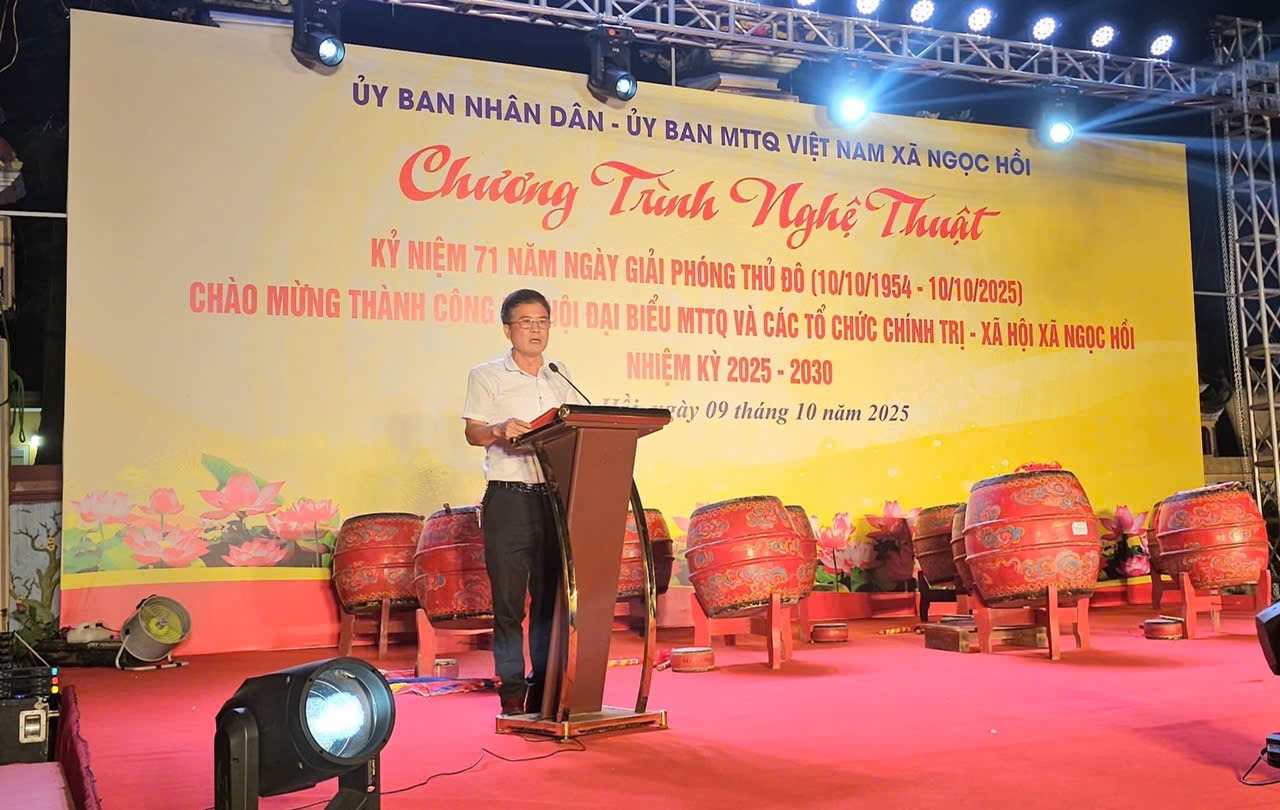 Xã Ngọc Hồi: Sôi nổi chương trình nghệ thuật chào mừng 71 năm Ngày Giải phóng Thủ đô - ảnh 3