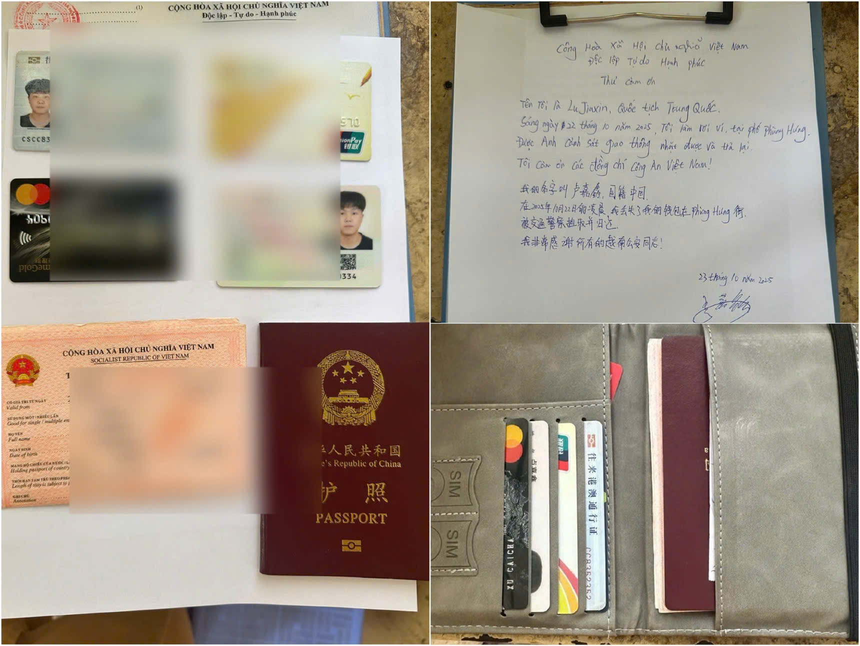 Hà Nội: Cảnh sát giao thông kịp thời hỗ trợ du khách Trung Quốc tìm lại tài sản thất lạc - ảnh 2