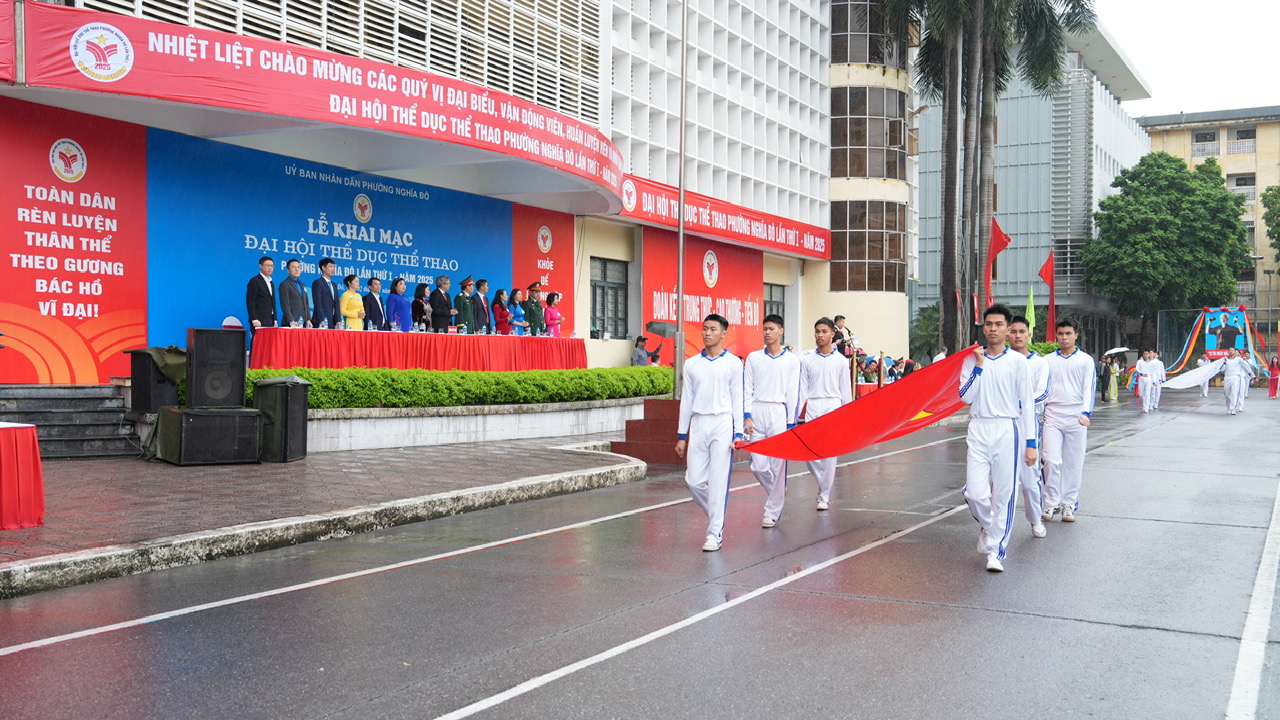 Tưng bừng khai mạc Đại hội TDTT phường Nghĩa Đô năm 2025 - ảnh 3