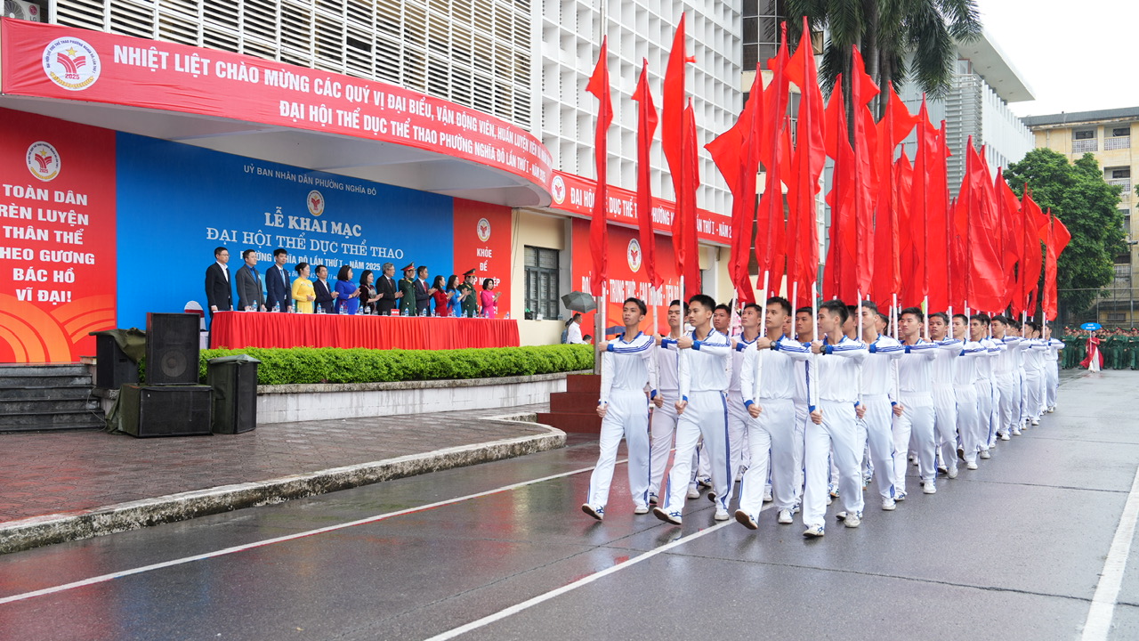 Tưng bừng khai mạc Đại hội TDTT phường Nghĩa Đô năm 2025 - ảnh 6