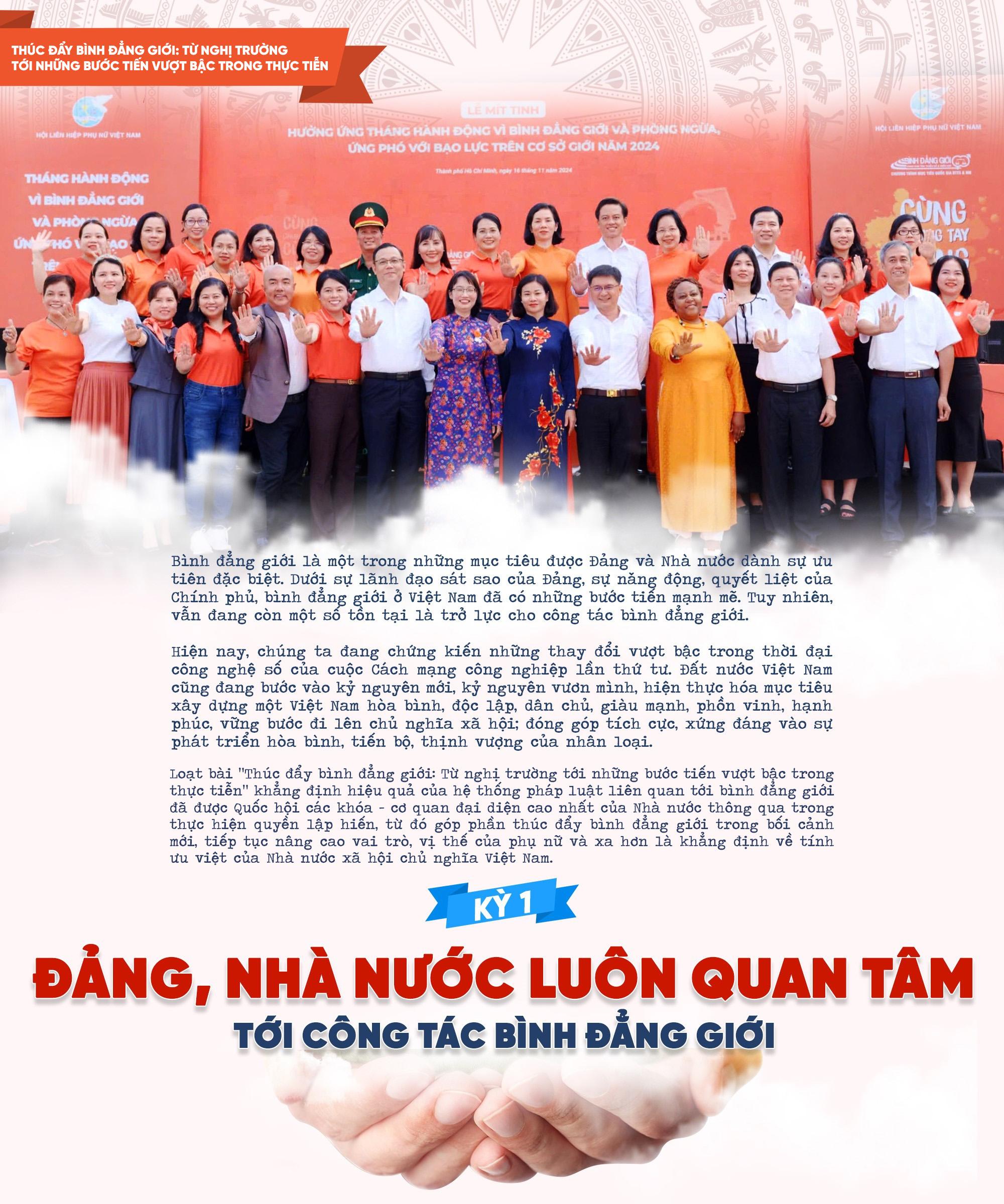 Kỳ 1: Đảng, Nhà nước luôn quan tâm tới công tác bình đẳng giới - ảnh 1