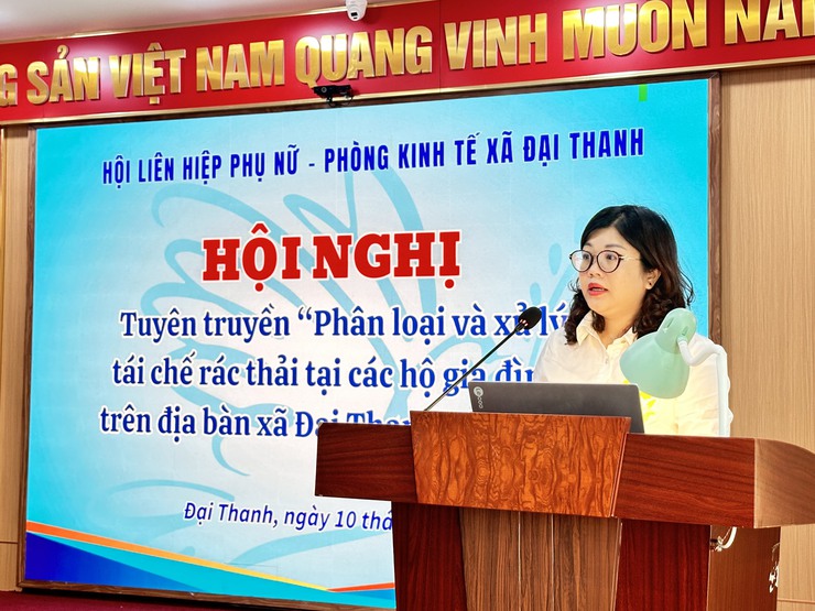 Hội LHPN xã Đại Thanh: Mỗi hội viên phụ nữ là một chiến sỹ bảo vệ môi trường - ảnh 1