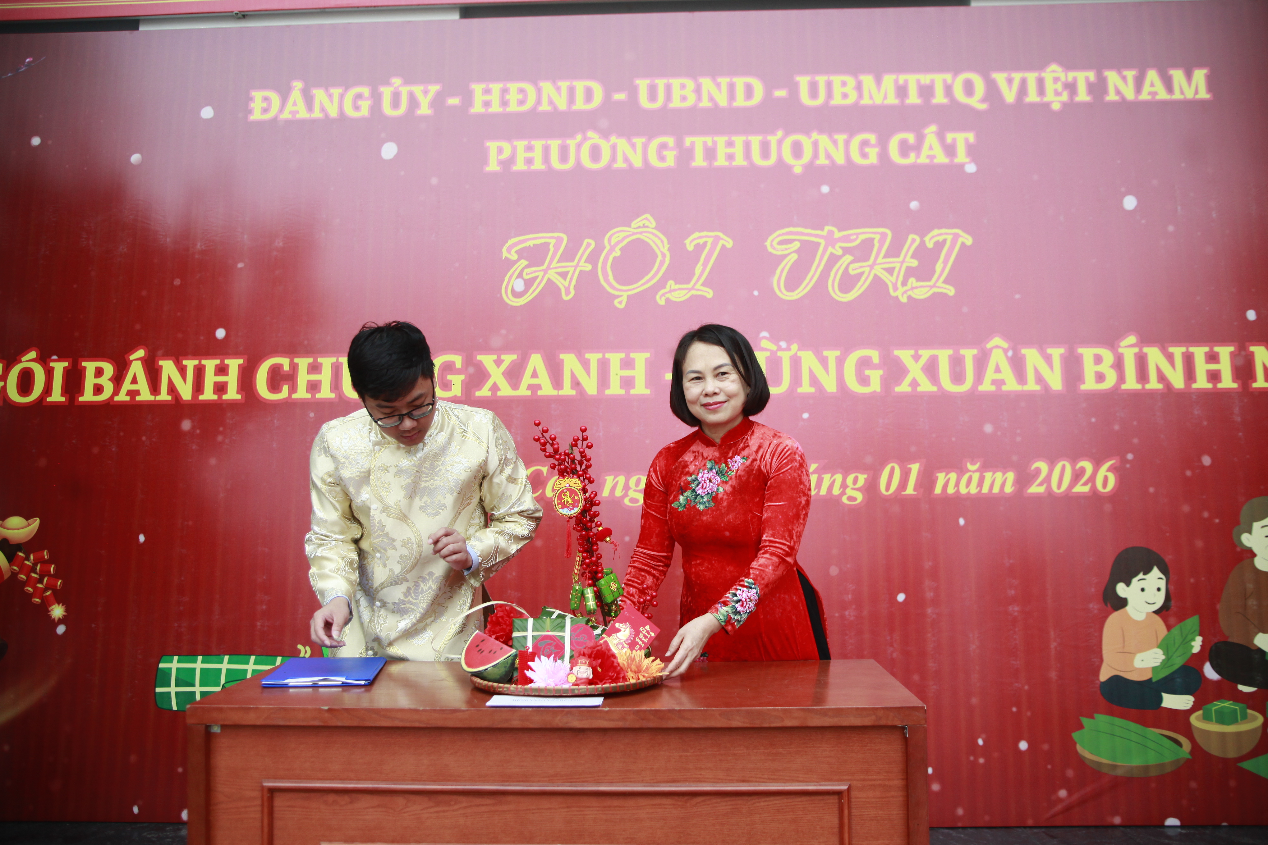 Phường Thượng Cát: Sôi nổi Hội thi gói bánh chưng xanh - gìn giữ hồn Tết Việt - ảnh 13