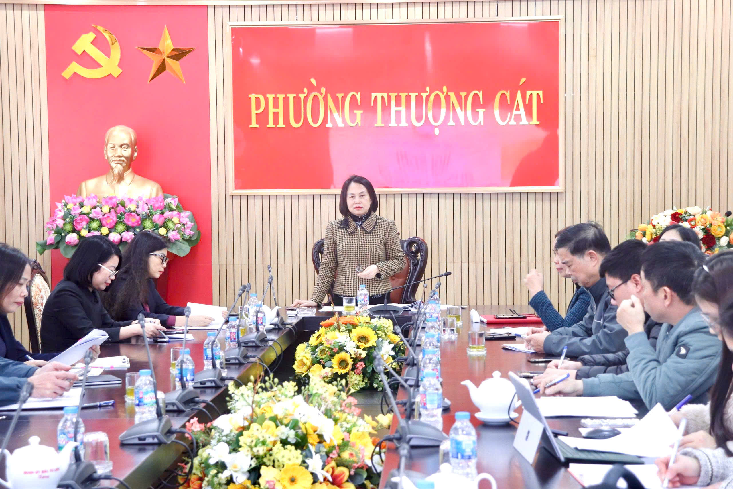 Hiệp thương thống nhất danh sách sơ bộ 33 người ứng cử đại biểu Hội đồng nhân dân phường Thượng Cát - ảnh 1