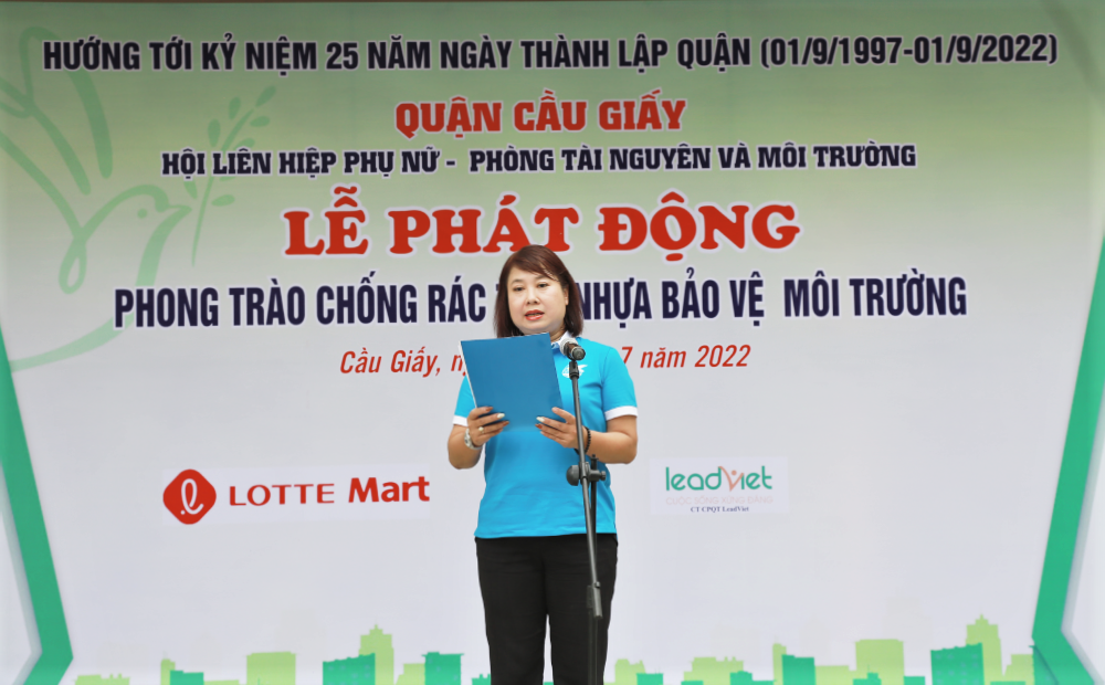 Phụ nữ Cầu Giấy chung tay phòng chống rác thải nhựa - ảnh 1