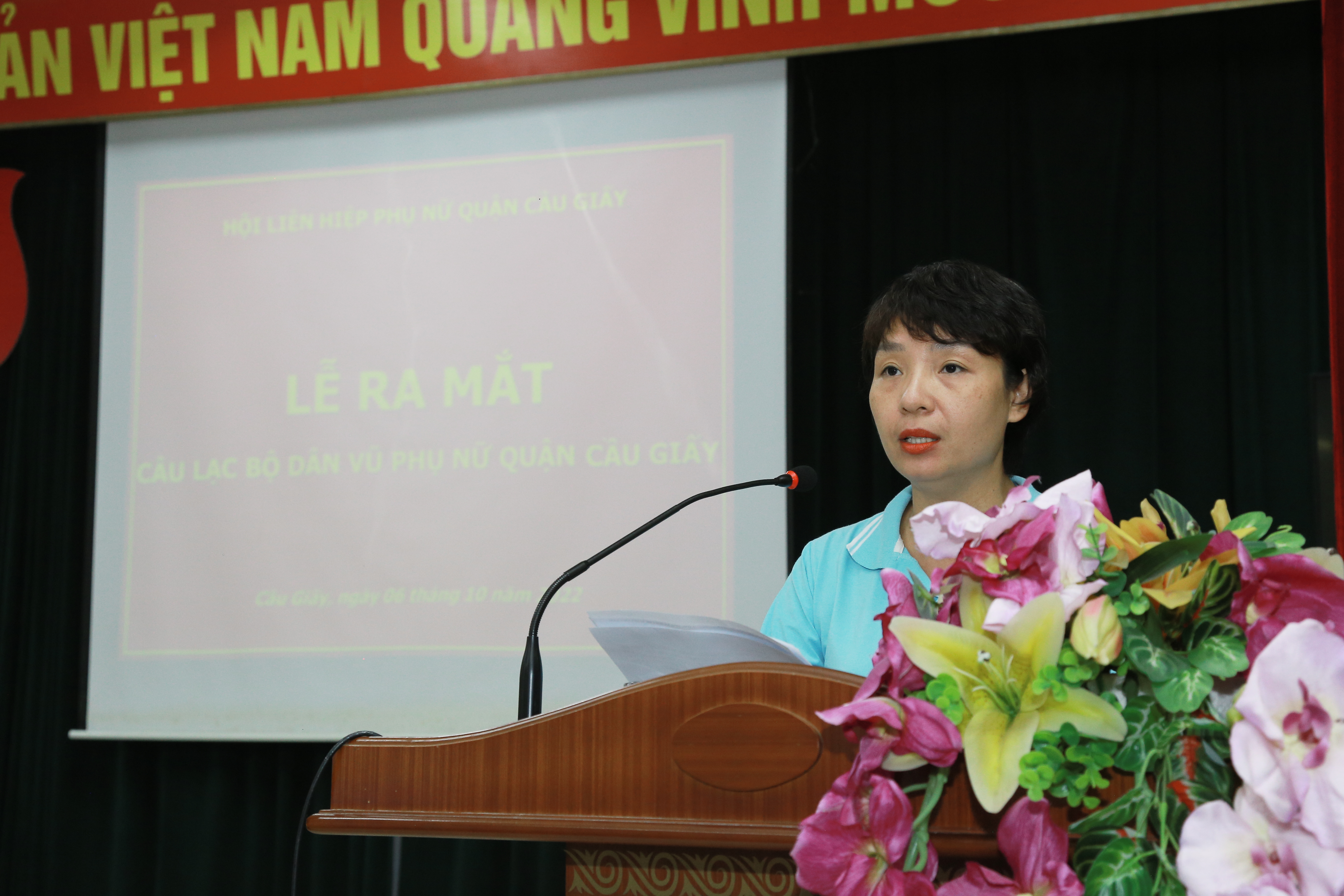 Ra mắt Câu lạc bộ Dân vũ phụ nữ quận Cầu Giấy - ảnh 1
