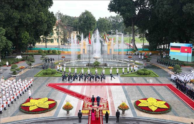 Chủ tịch nước Võ Văn Thưởng chủ trì Lễ đón Tổng thống CHLB Đức- Ảnh 5. Chủ tịch nước Võ Văn Thưởng chủ trì Lễ đón Tổng thống CHLB Đức- Ảnh 5.